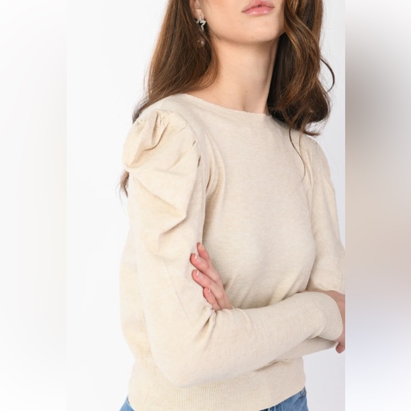 Cream Puff Sleeve Sweater - Picture 2 of 4